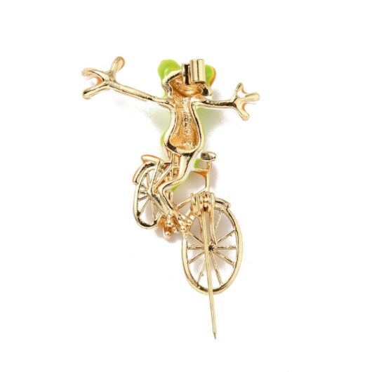 Frog on Bike Pin Back