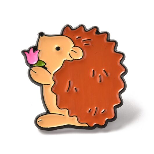 Hedgehog With Flower Pin